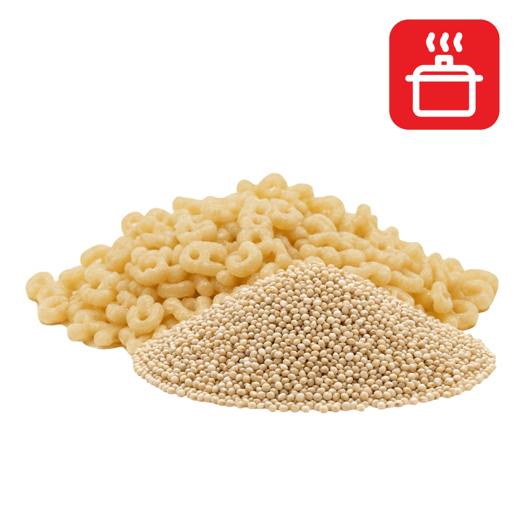 Макароны «алфавит» из амаранта отварные