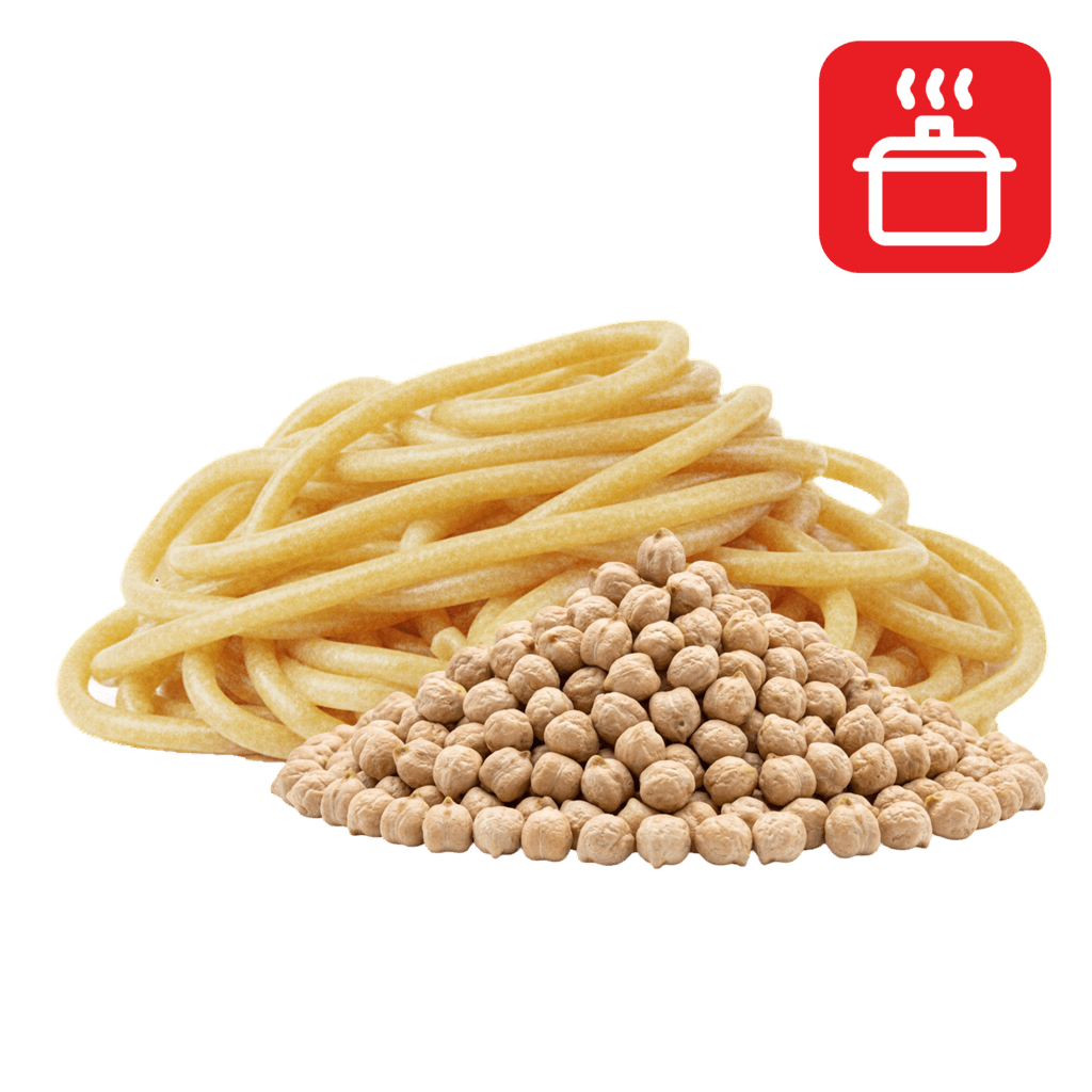 Букатини из нутовой муки отварные