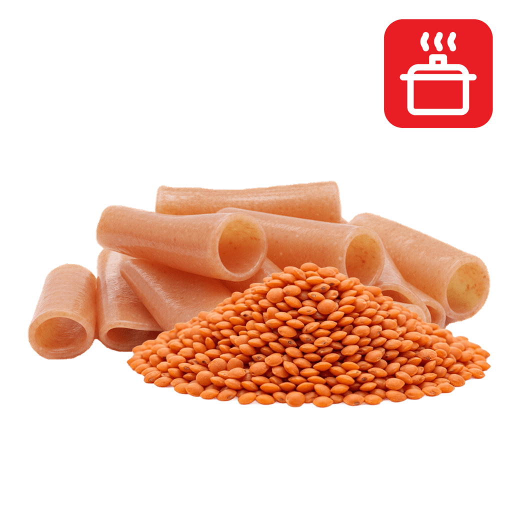 Каннеллони из муки красной чечевицы отварные