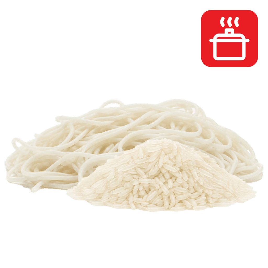 Капеллини из рисовой муки отварные