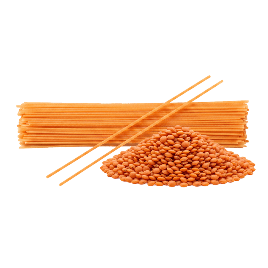 Капеллини из муки красной чечевицы