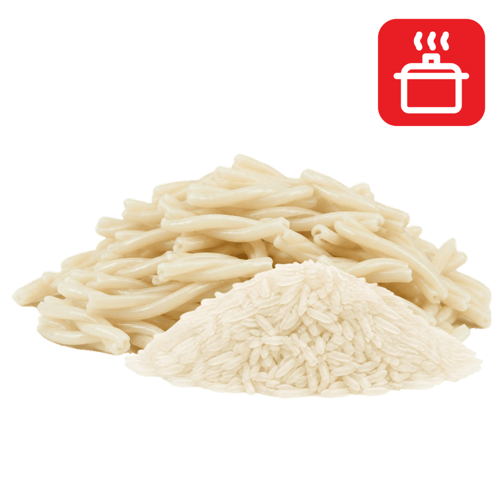 Казаречче из рисовой муки отварные