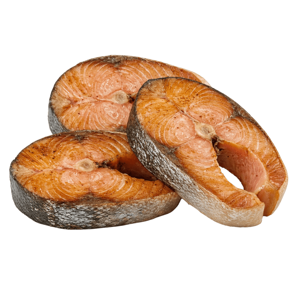 Стейк чавычи копченый