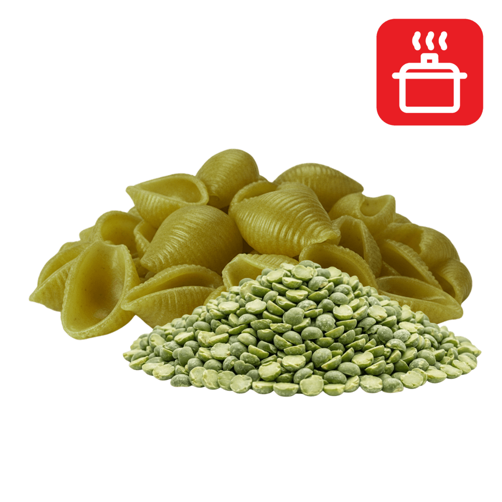 Конкилье из гороховой муки отварные