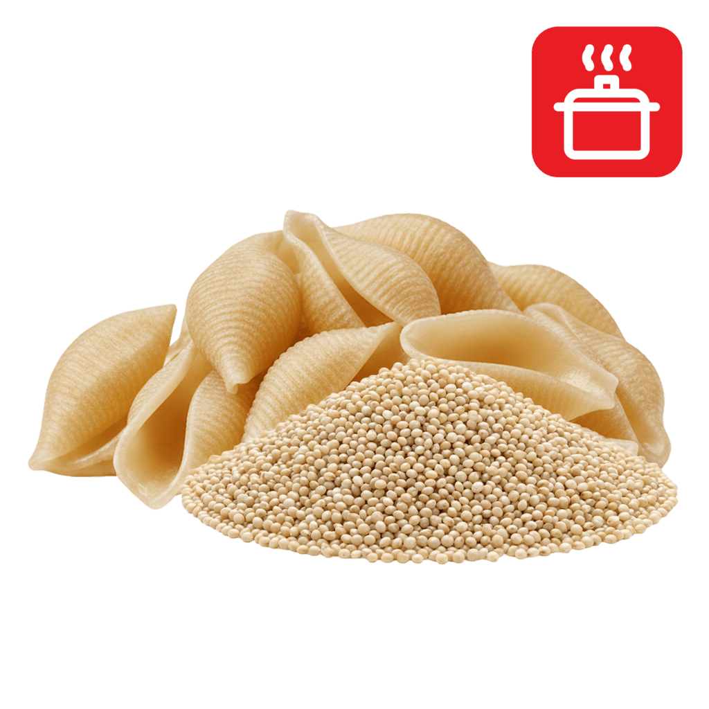 Конкильони из амаранта отварные