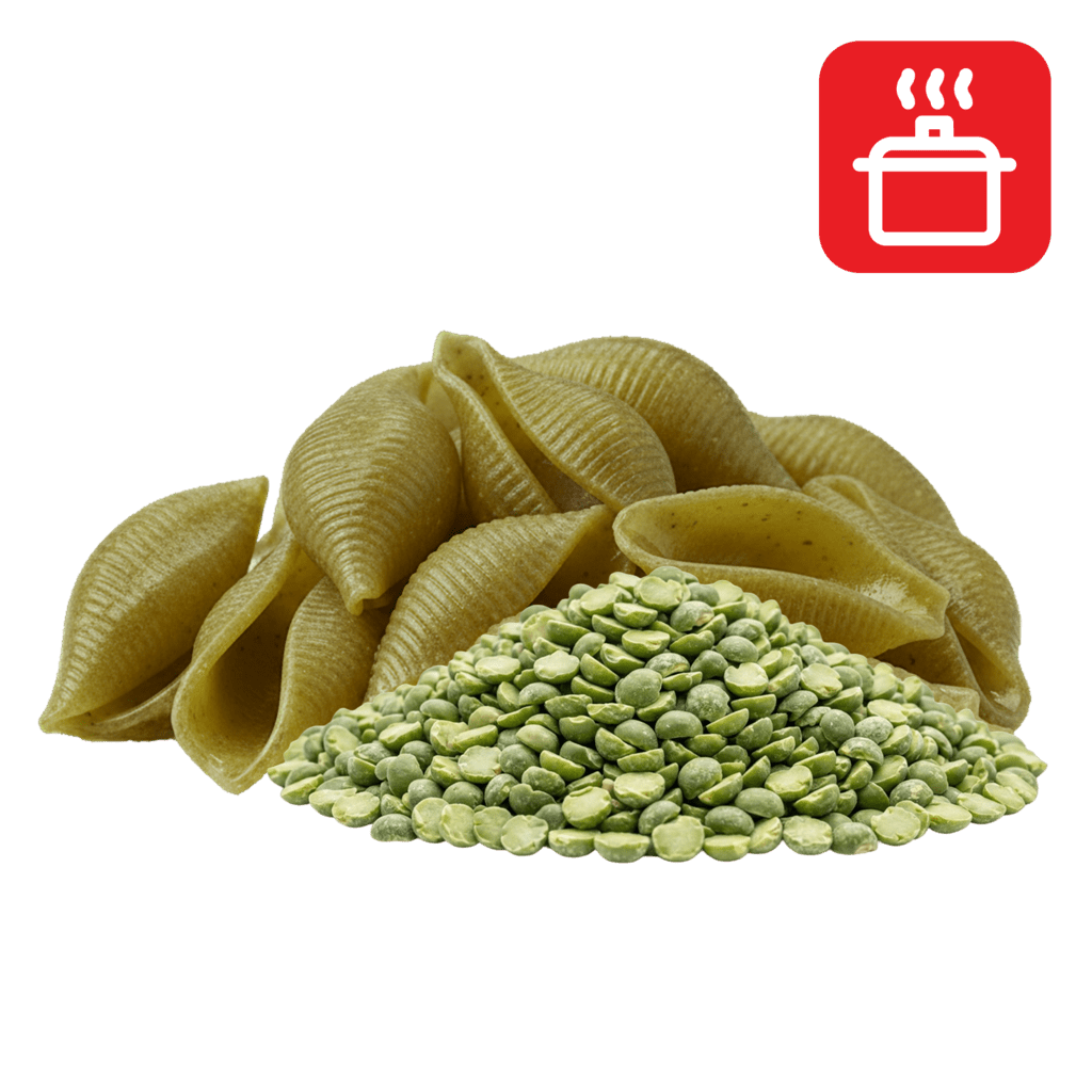 Конкильони из гороховой муки отварные