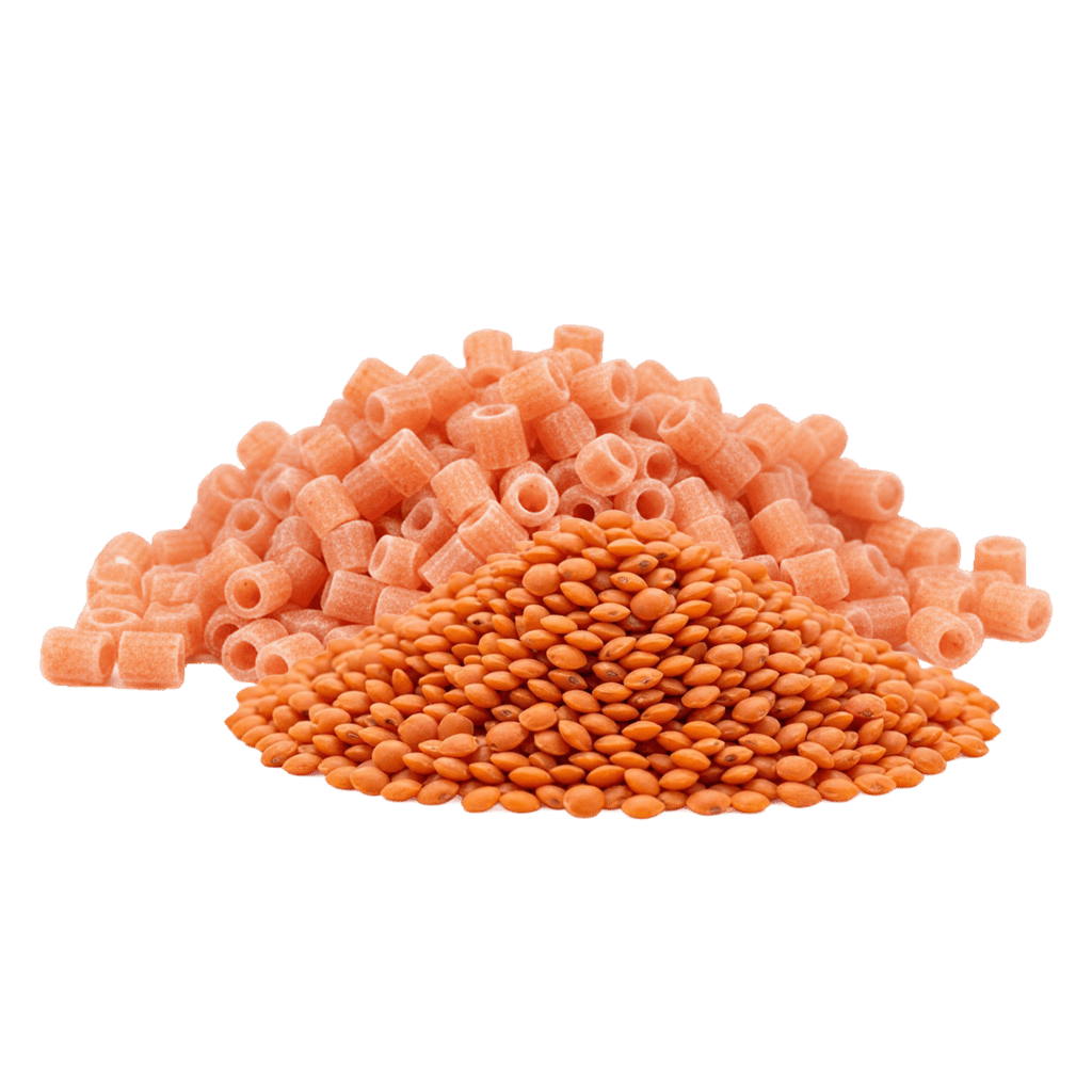 Диталини из муки красной чечевицы