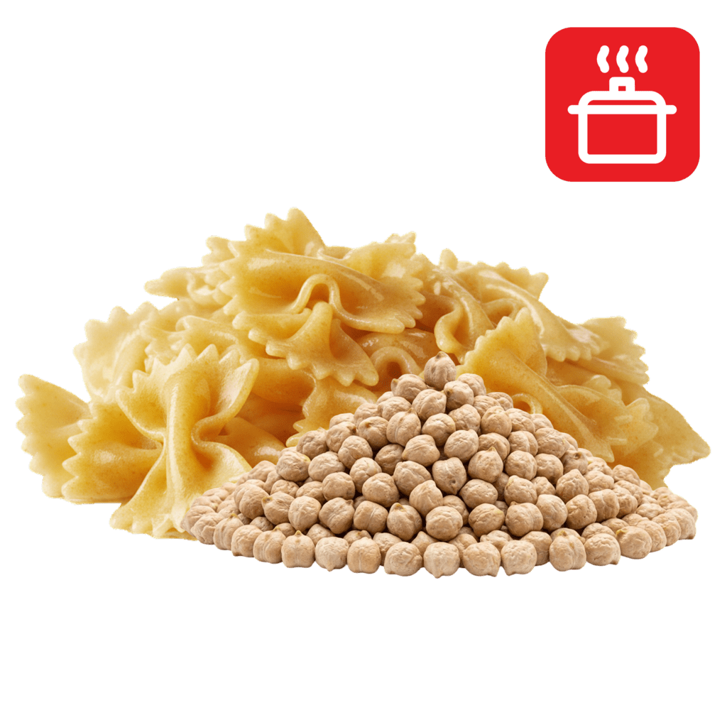 Фарфалле из нутовой муки отварные