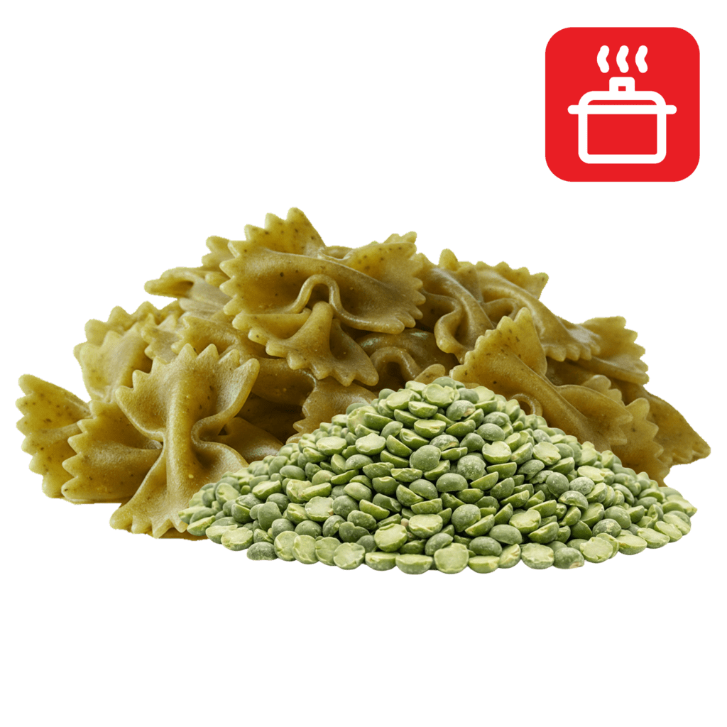 Фарфалле из гороховой муки отварные