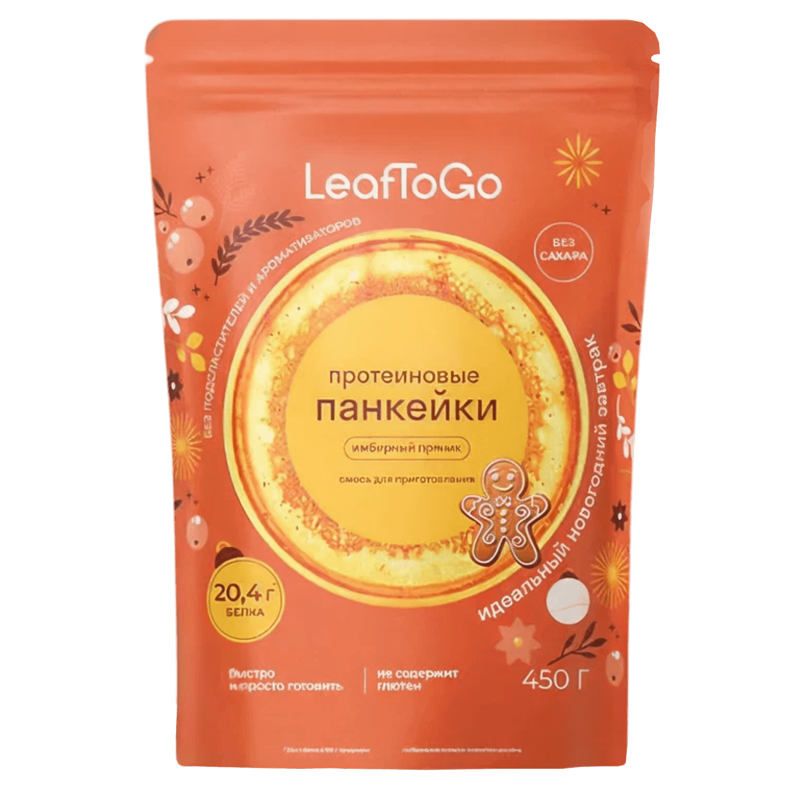 Протеиновая смесь для блинов LeafToGo Имбирный пряник