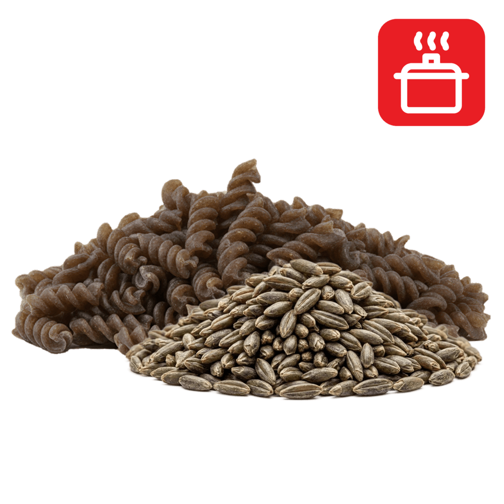 Фузилли из ржаной муки отварные
