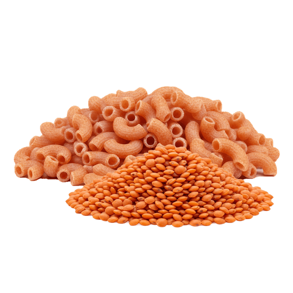 Рожки из муки красной чечевицы