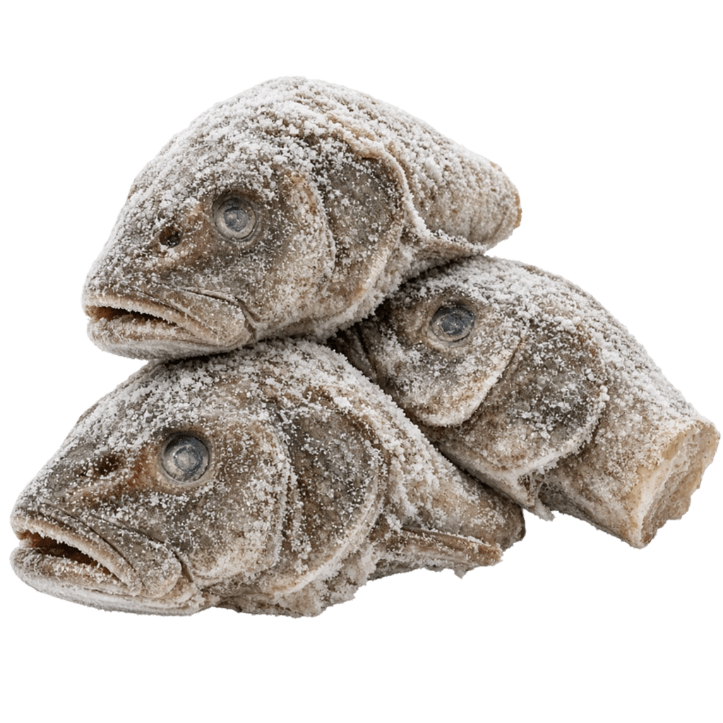 Головы калуги замороженные