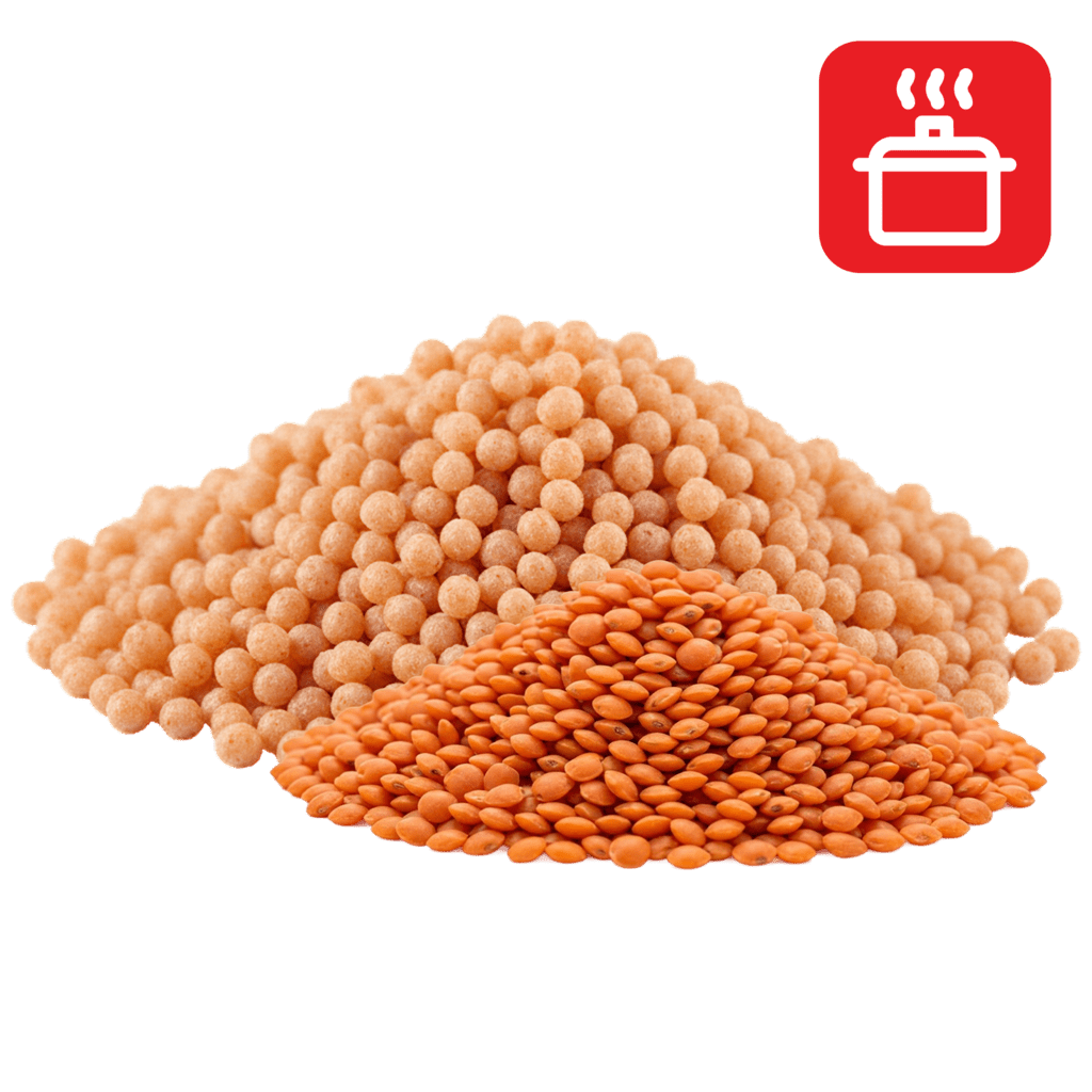 Кус-кус из муки красной чечевицы отварной