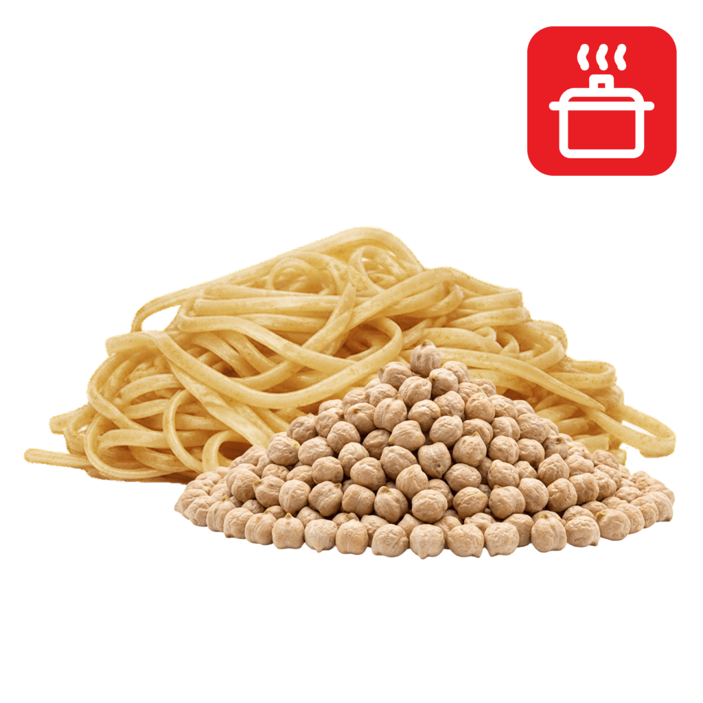 Лингвини из нутовой муки отварные