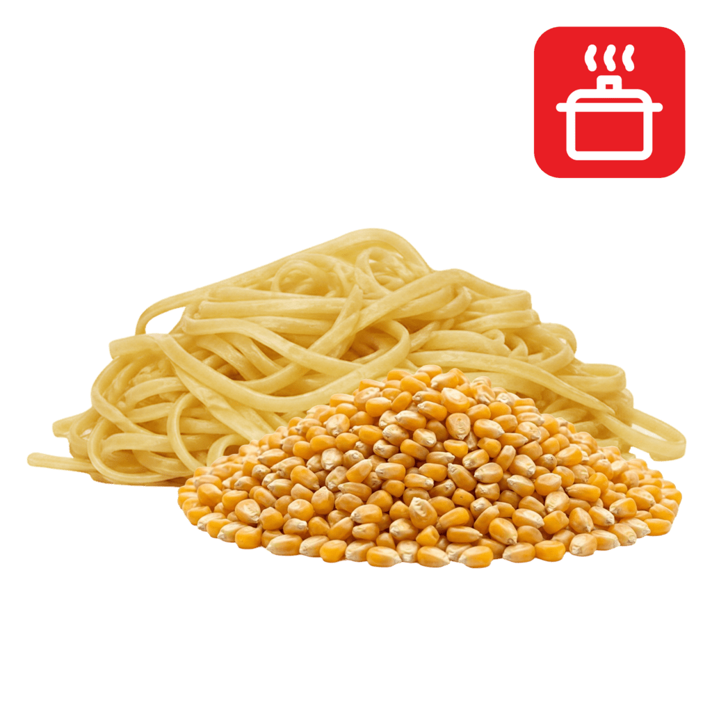 Лингвини из кукурузной муки отварные