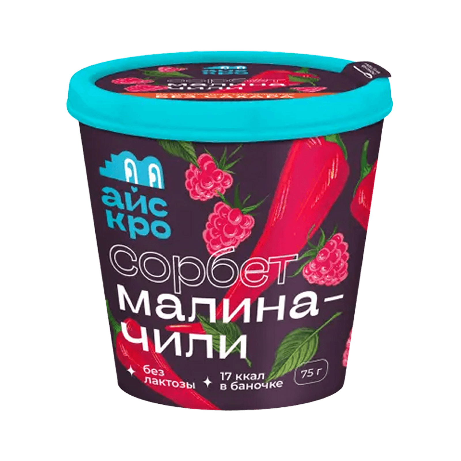 Сорбет без сахара АйсКро Малина-чили 75 г