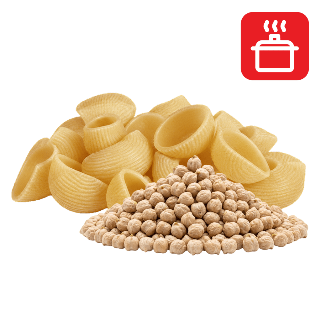 Лумакони из нутовой муки отварные