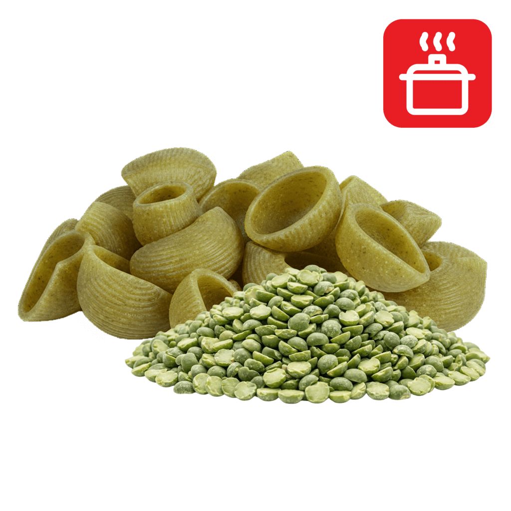 Лумакони из гороховой муки отварные