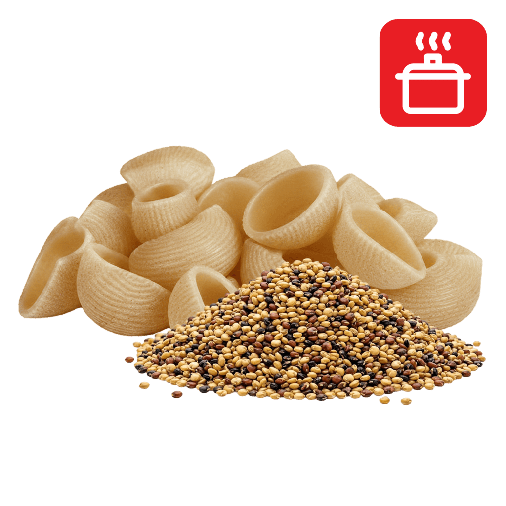 Лумакони из киноа отварные