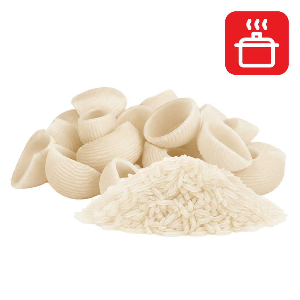 Лумакони из рисовой муки отварные