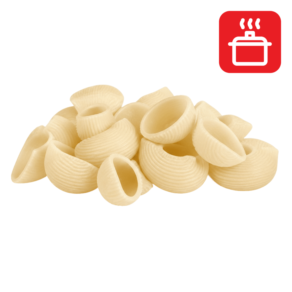 Лумакони из мягких сортов пшеницы отварные