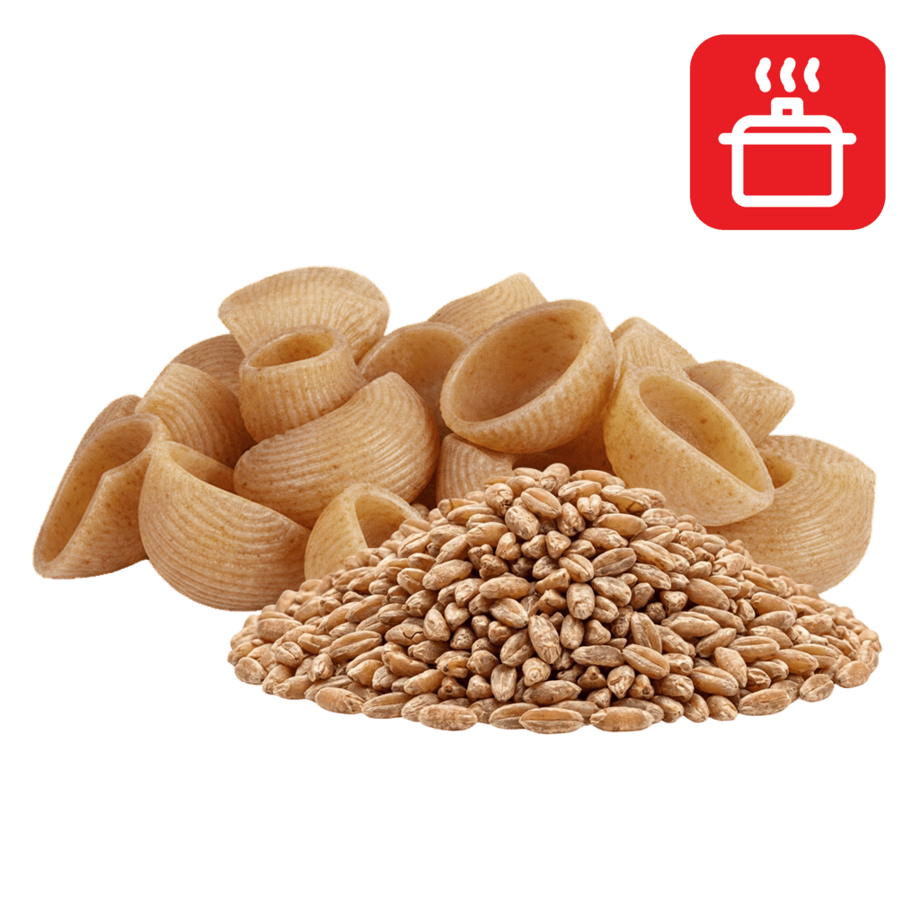 Лумакони из полбы отварные
