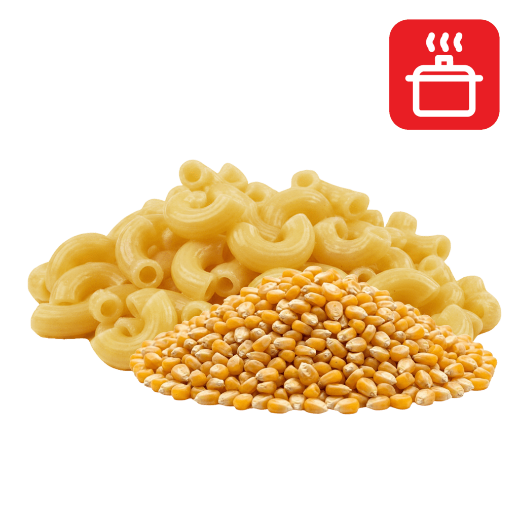Маккерони из кукурузной муки отварные
