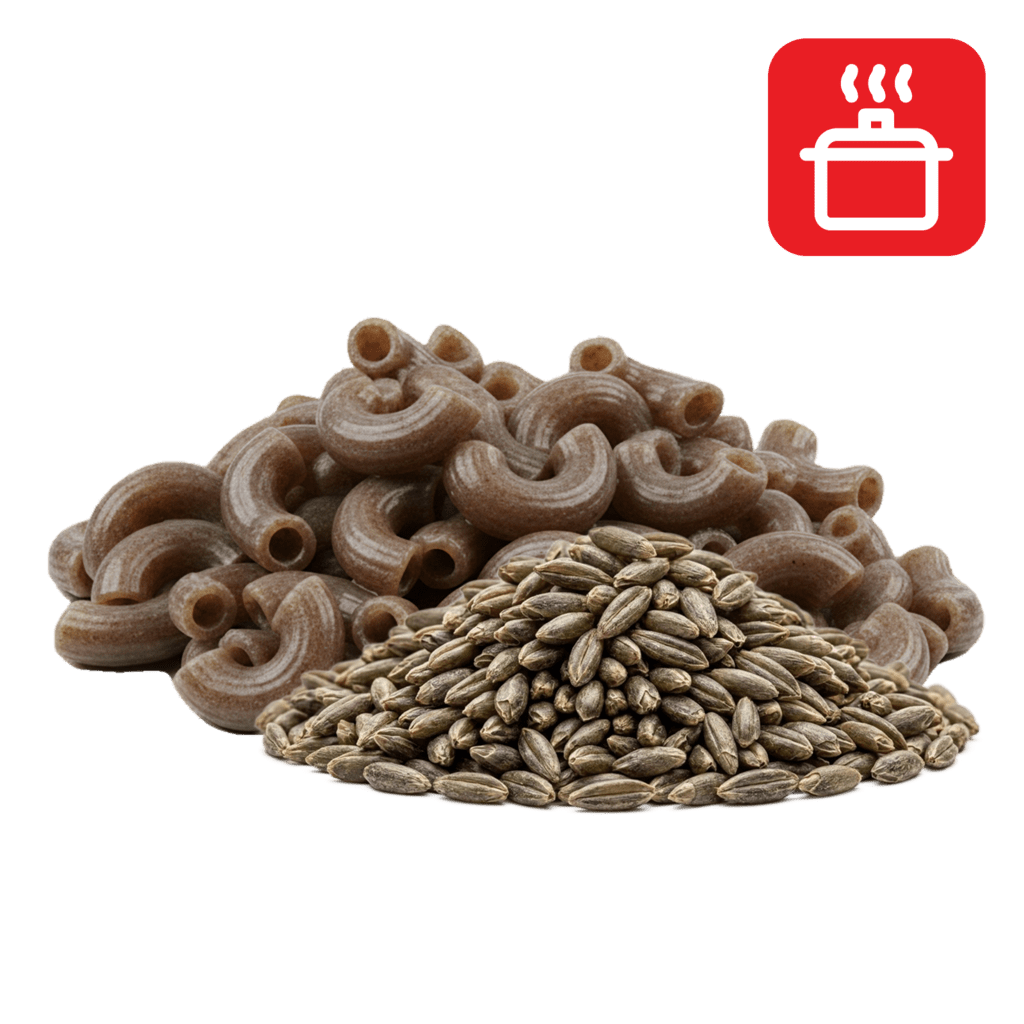 Маккерони из ржаной муки отварные