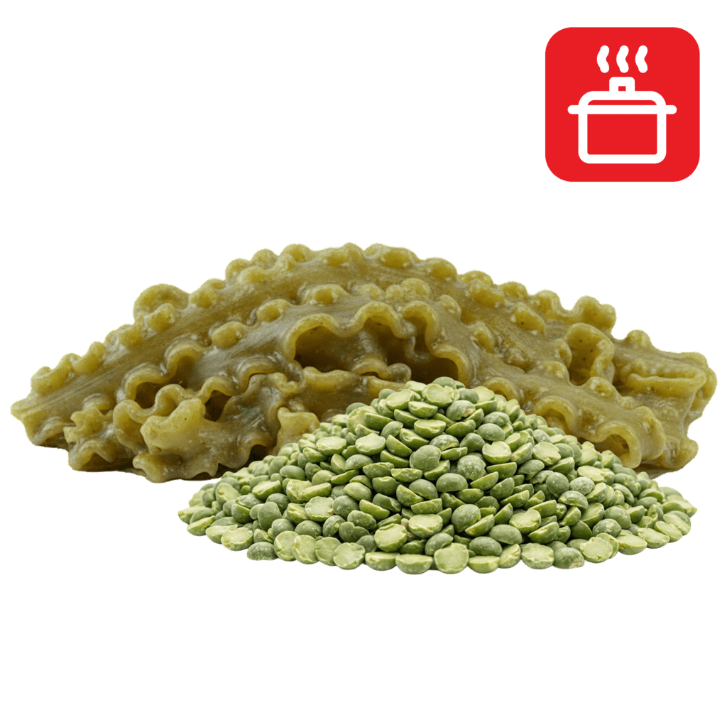 Мафальдине из гороховой муки отварные