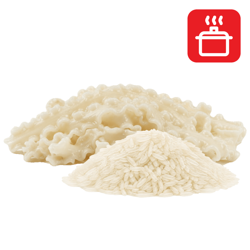Мафальдине из рисовой муки отварные