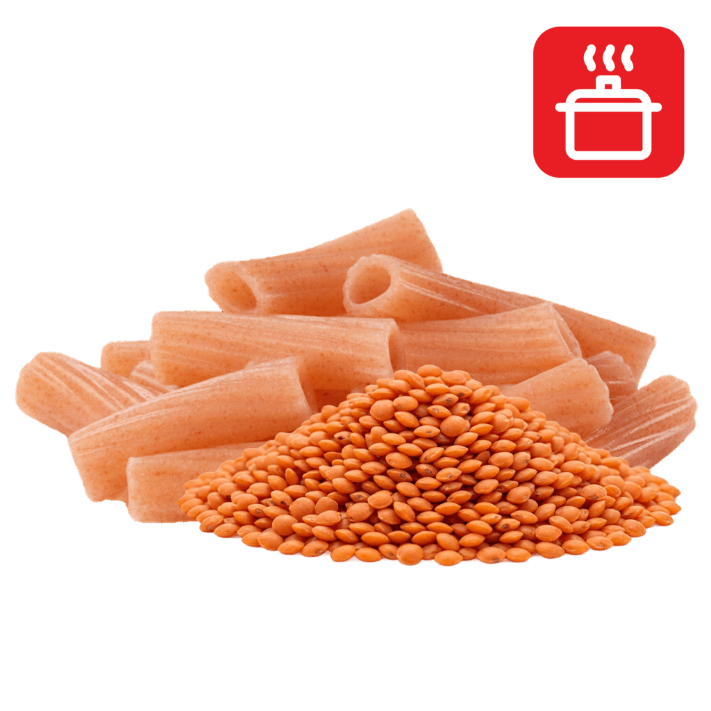 Маникотти из муки красной чечевицы отварные