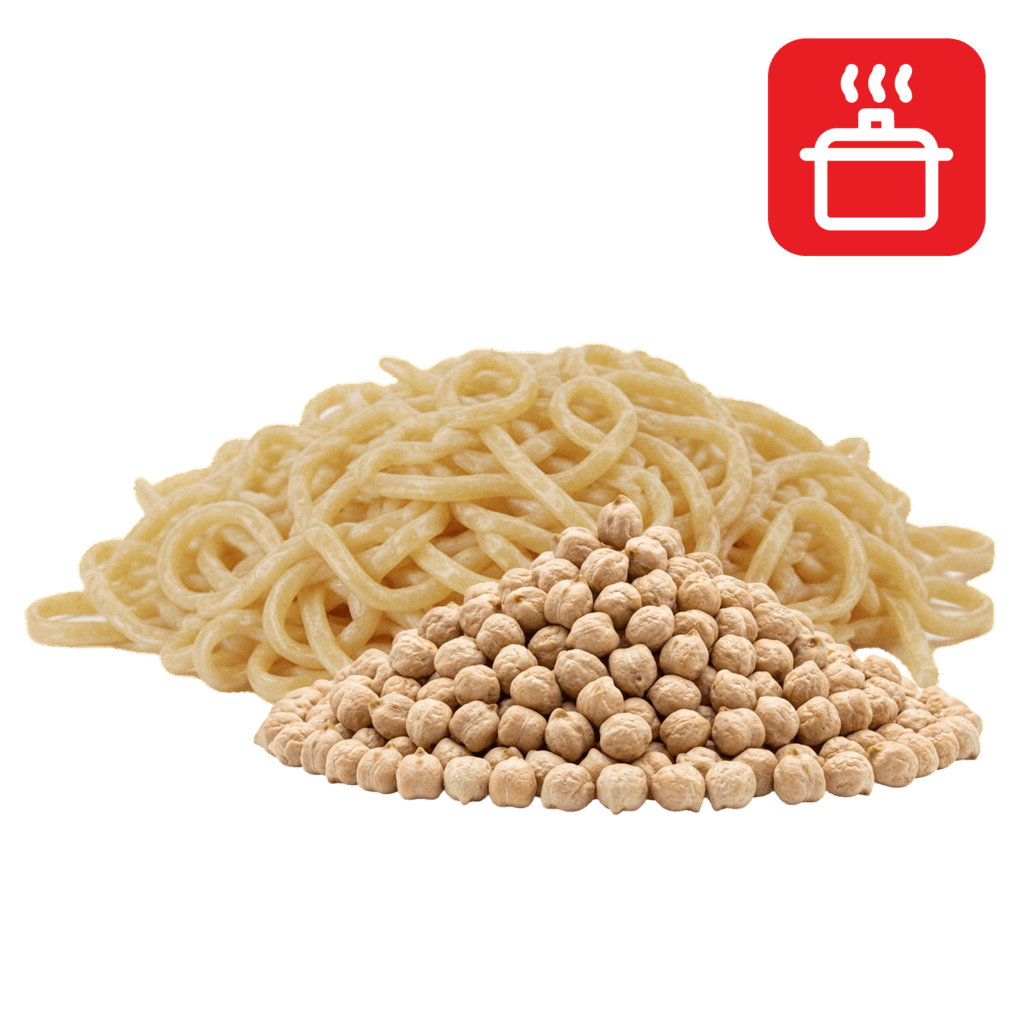 Лапша из нутовой муки отварная