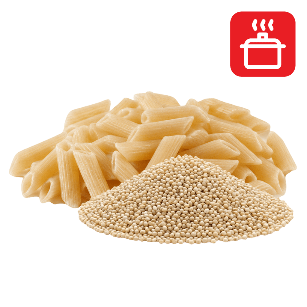 Пенне ригате из амаранта отварные