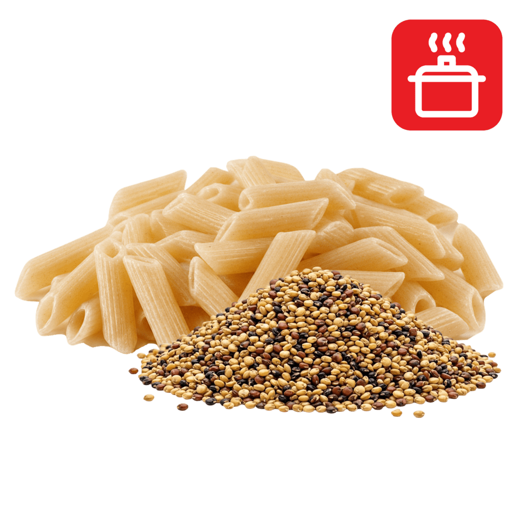 Пенне ригате из киноа отварные