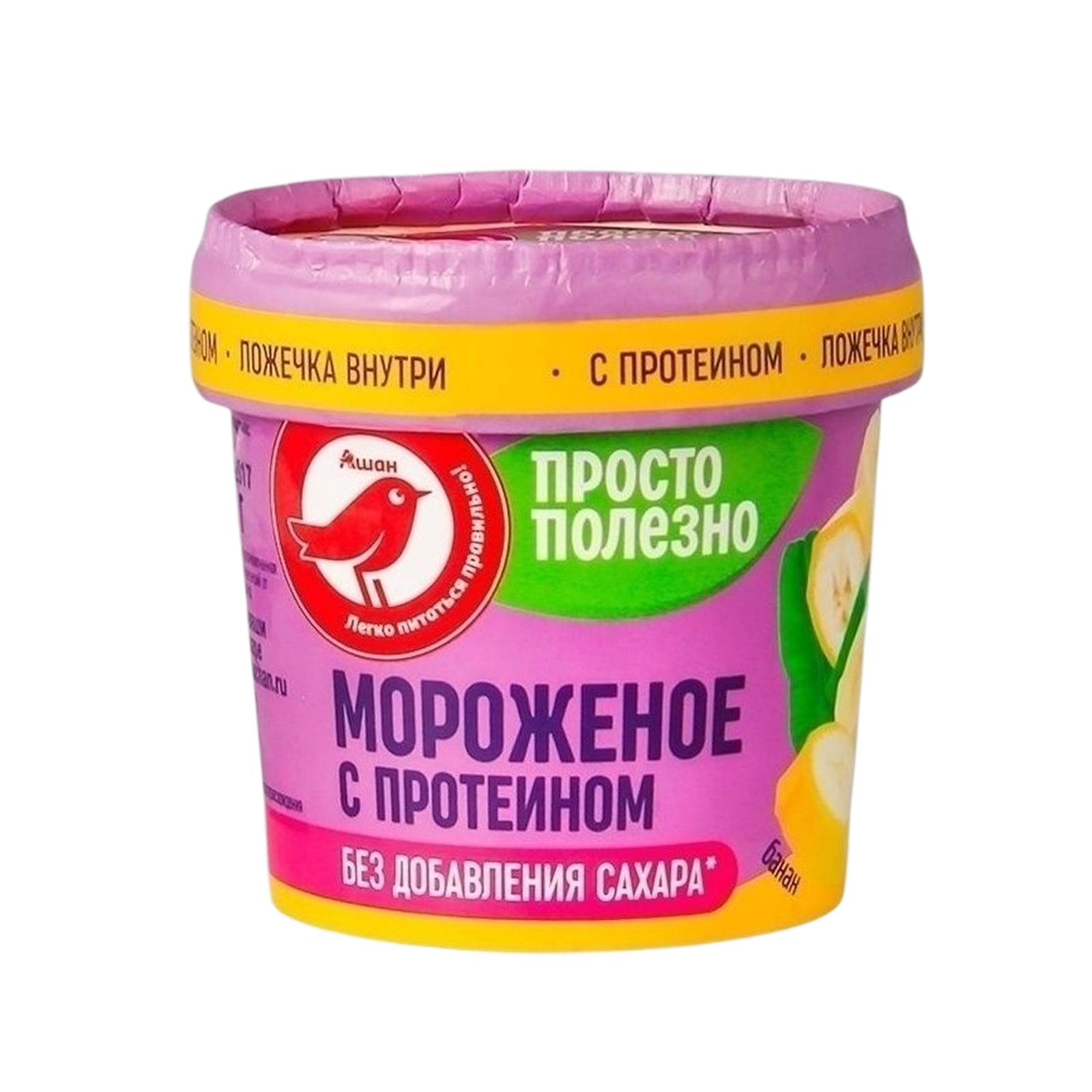 Мороженое протеиновое Ашан Красная Птица Банан