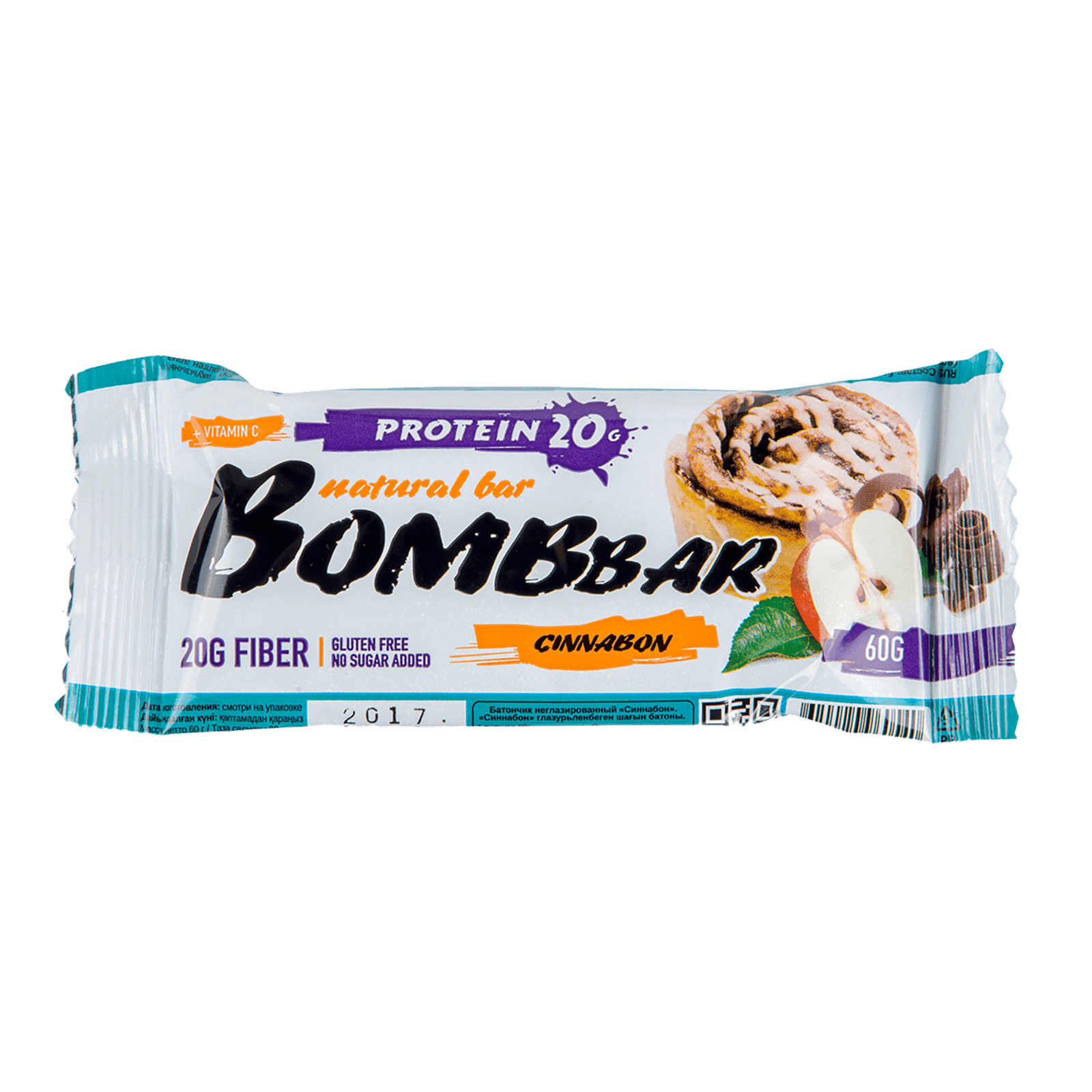 Протеиновый батончик Bombbar «Яблоко-корица»