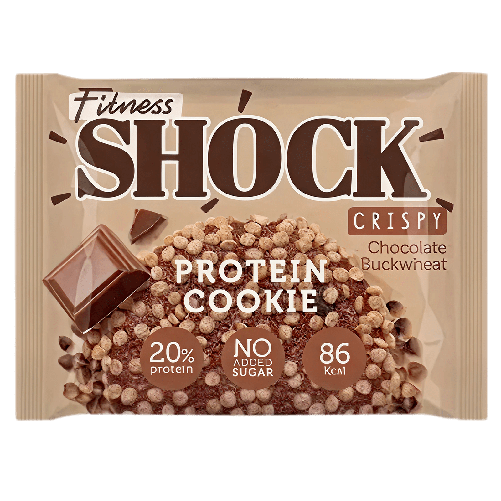 Протеиновое печенье Crispy FitnesShock «Шоколад-гречка»