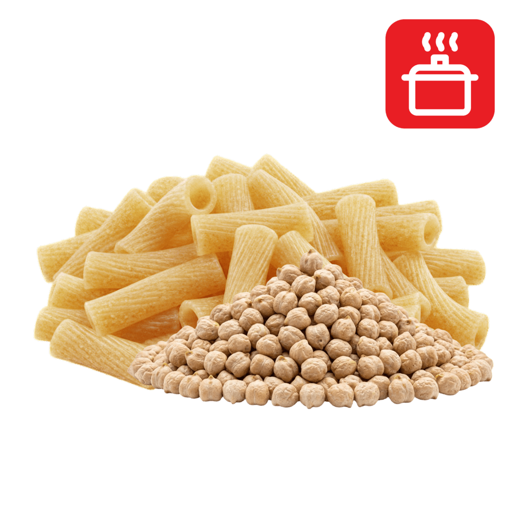 Ригатони из нутовой муки отварные