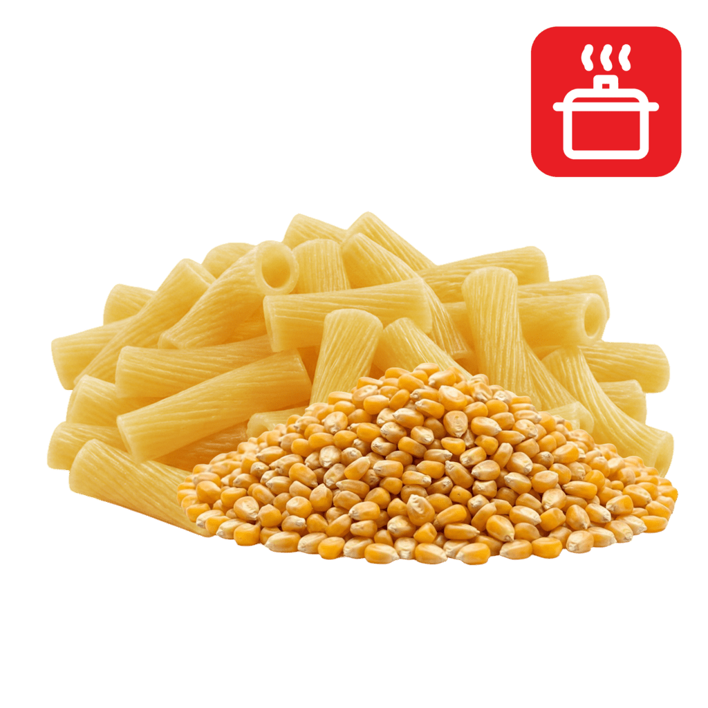 Ригатони из кукурузной муки отварные