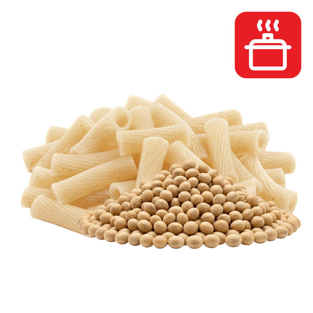 Ригатони из соевой муки отварные