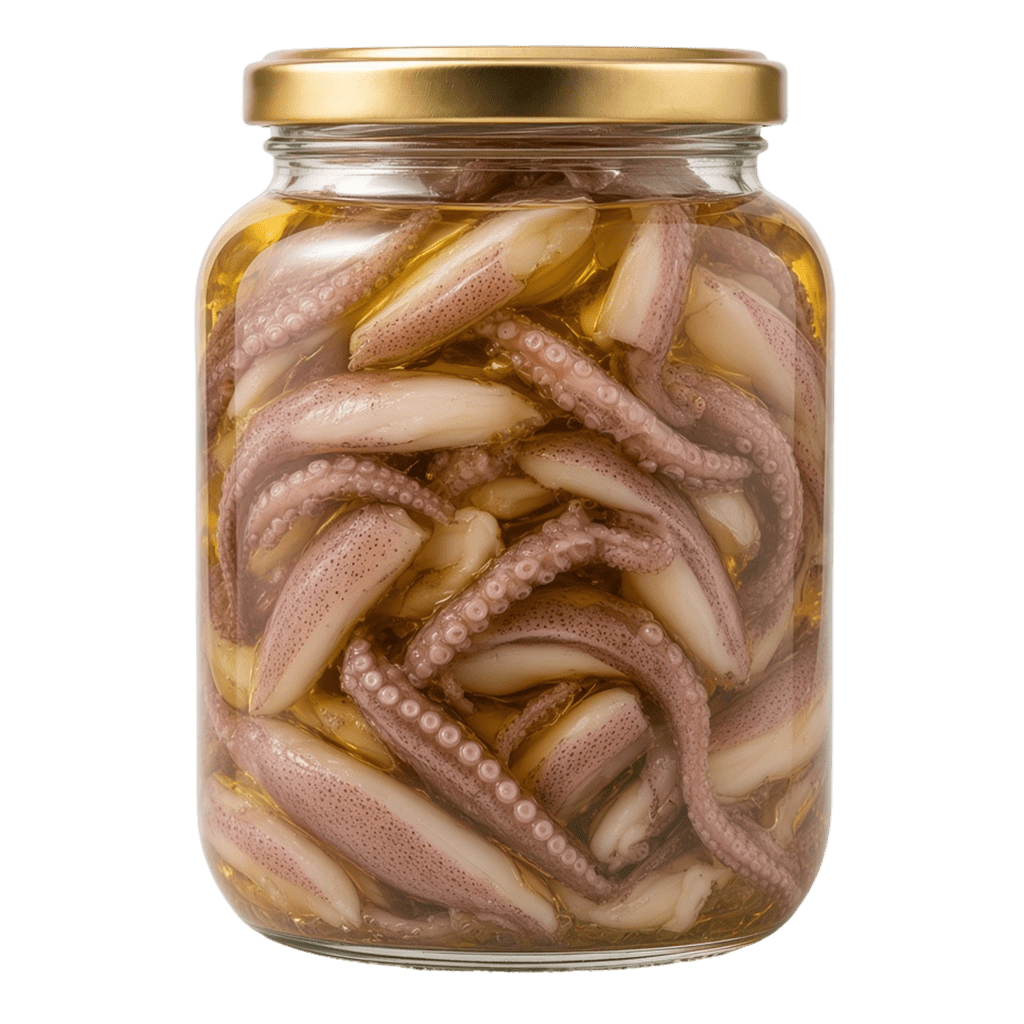 Щупальца кальмара в масле