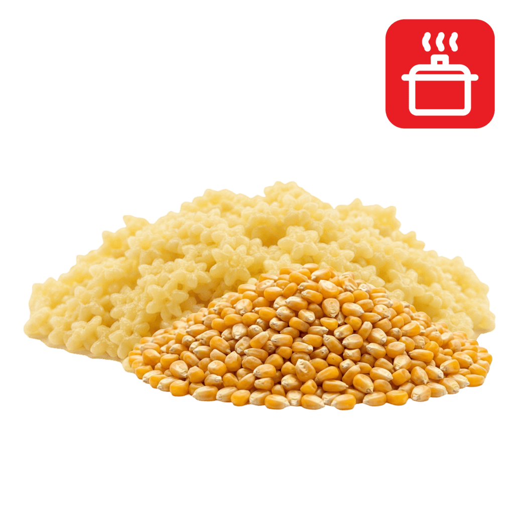 Стеллине из кукурузной муки отварные
