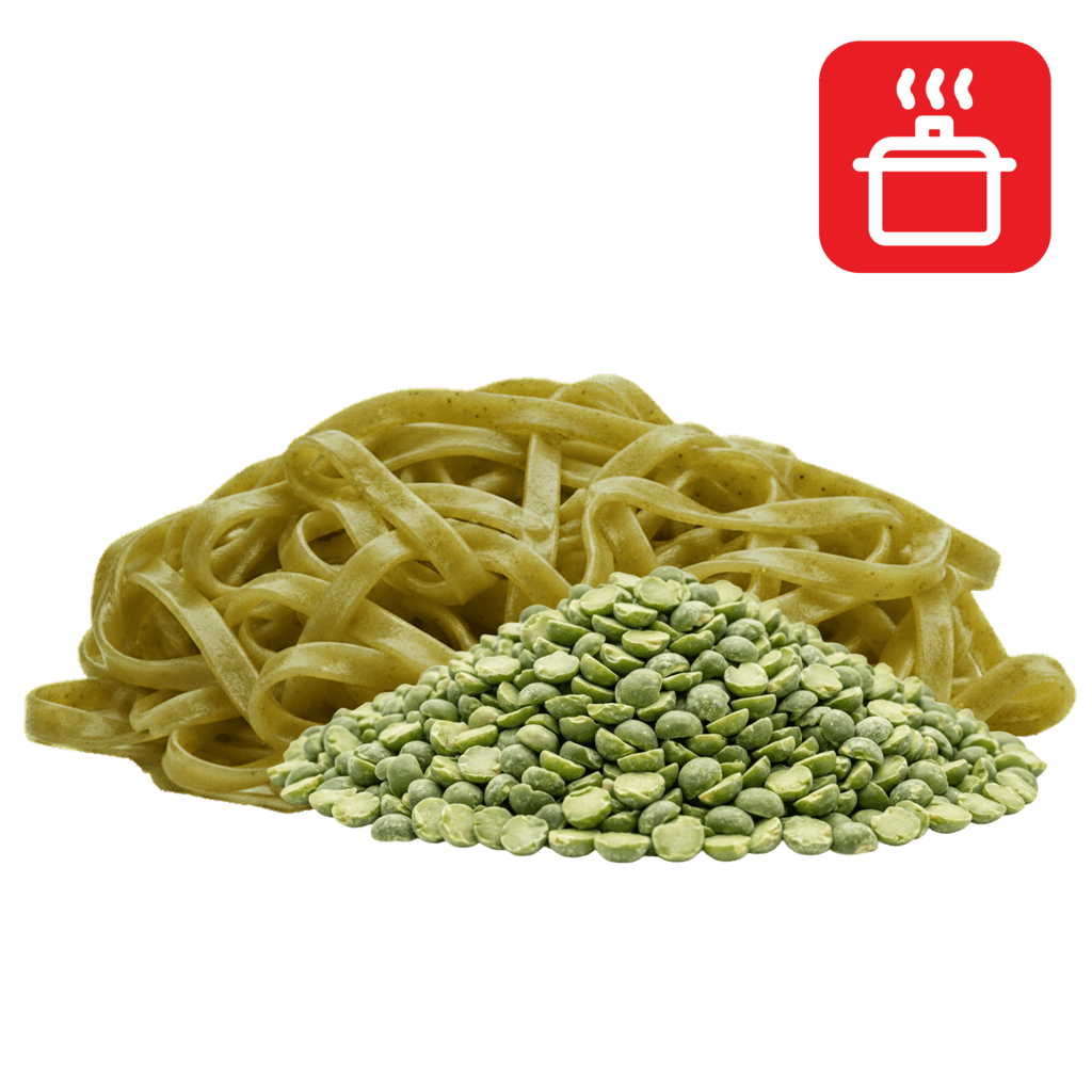 Тальятелле из гороховой муки отварные