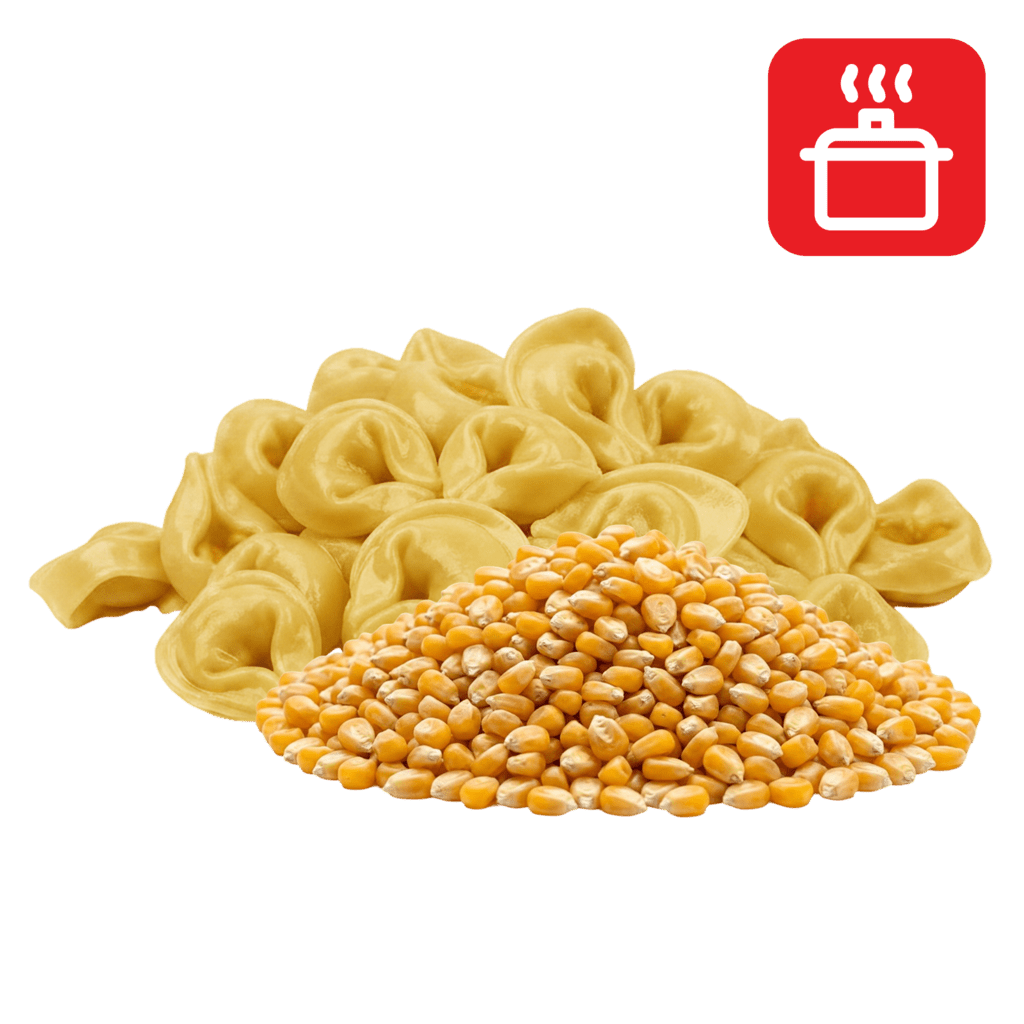 Тортеллини из кукурузной муки отварные