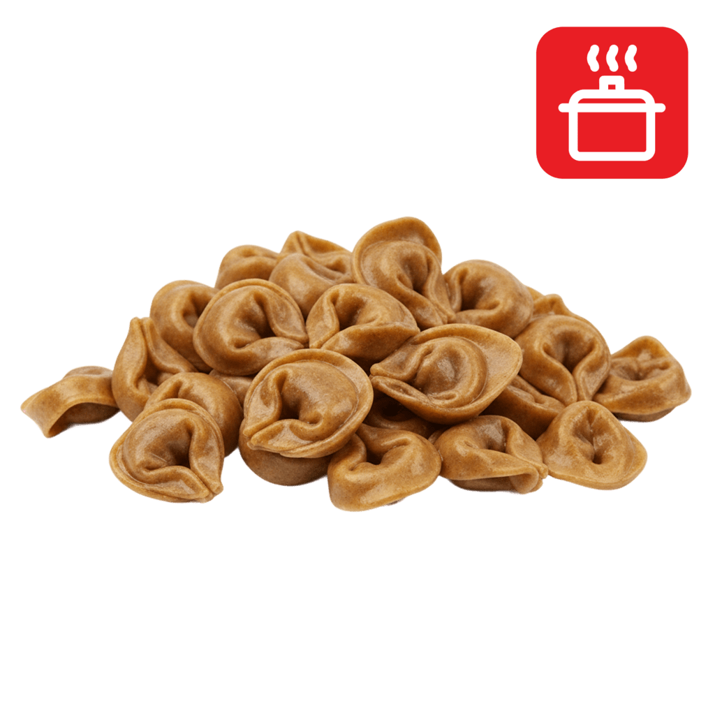 Тортеллини из цельнозерновой муки отварные