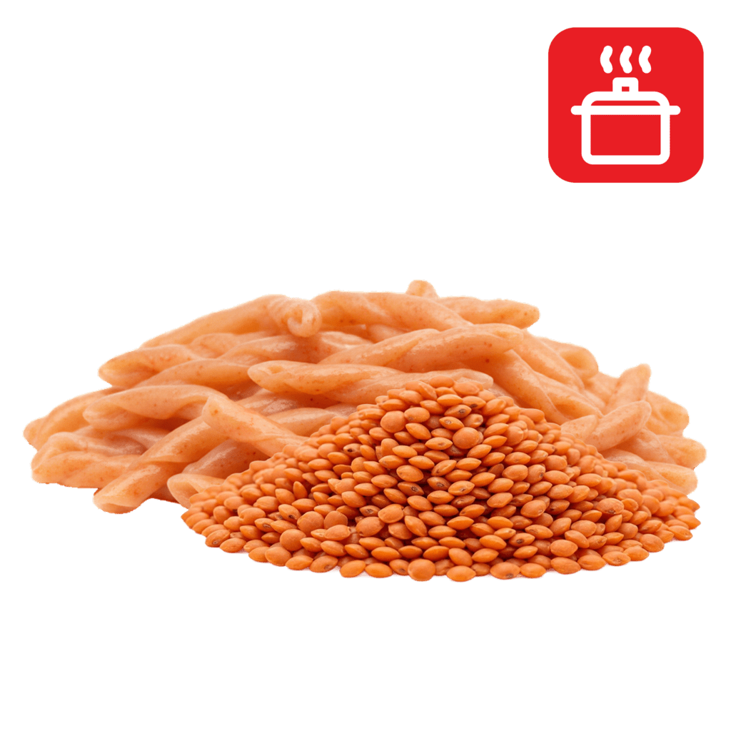 Трофи из муки красной чечевицы отварные