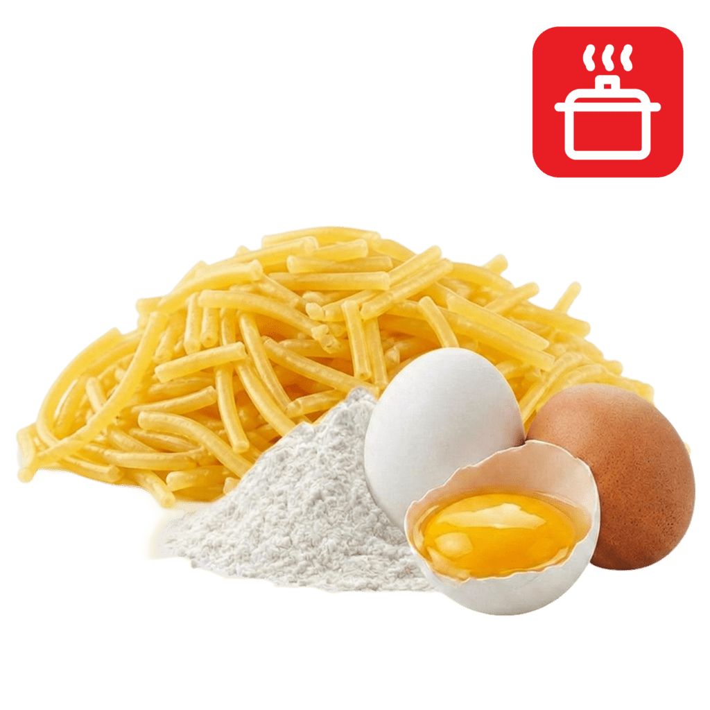 Вермишель яичная отварная