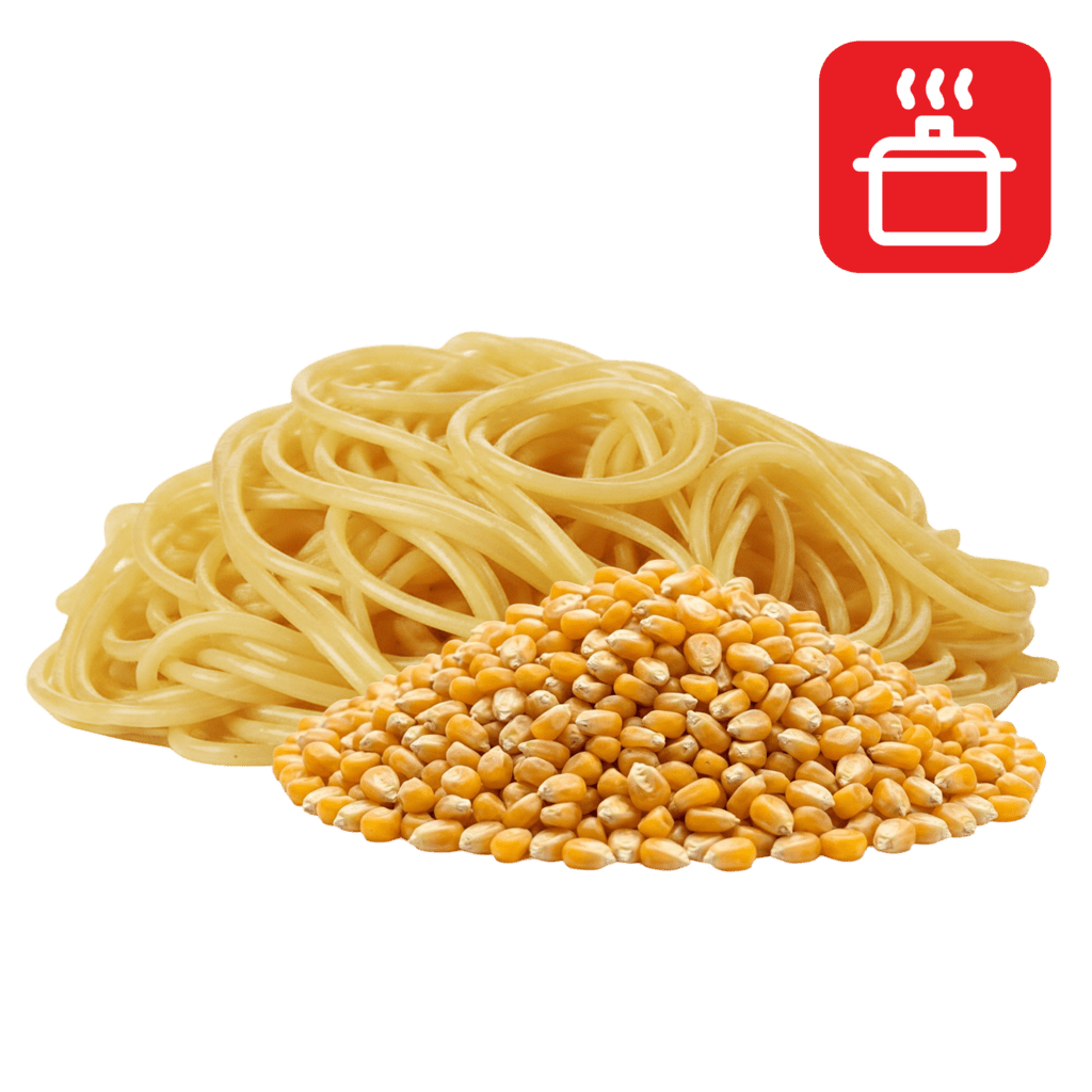 Вермичеллони из кукурузной муки отварные