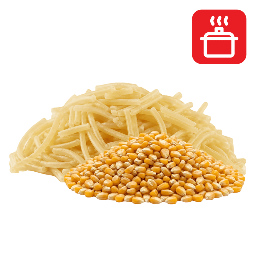 Вермишель из кукурузной муки отварная